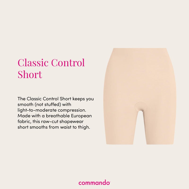 commando - Classic Control Shorts | Shapewear Shorts | Supportive & Smoothing | Soft & Breathable | No Rolling or Riding Up | Beige, Small - Image 3
